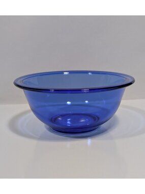 Blue Pyrex 1QT Mixing Bowl Glass Kitchenware